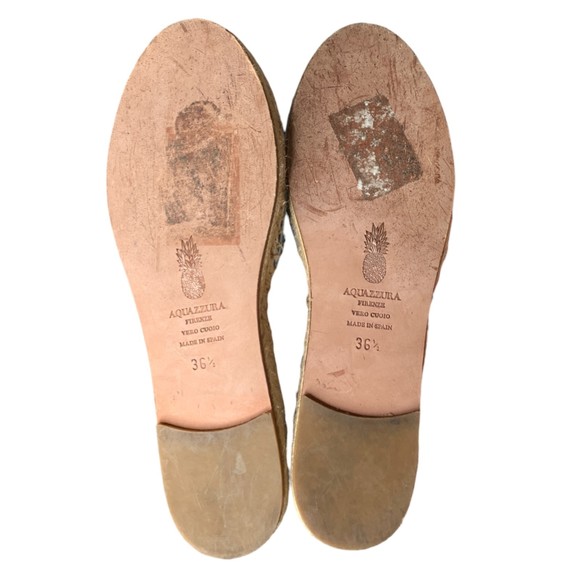 Aquazzura Women Belgravia Blue Denim Espadrilles Sandals Size 36.5 100% Auth - Picture 8 of 11